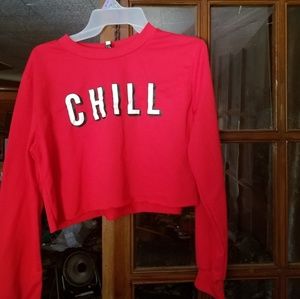 SOLD....Netflix N Chill cropped sweatshirt